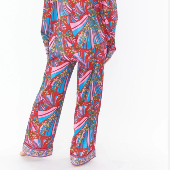 Show Me Your Mumu SMYMM Classic PJ Set Positano Paisley Satin xxl - Picture 4 of 5